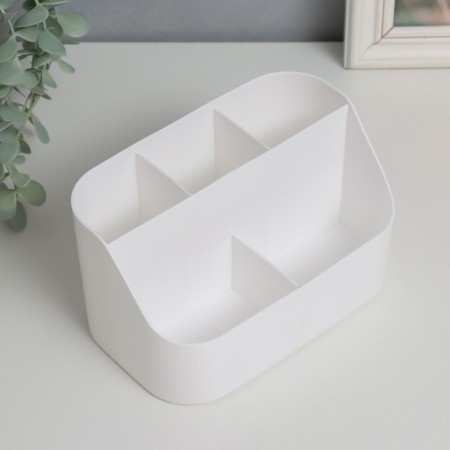 Cosmetics box Plastic "ETER" White 10.5x18x11.5 cm