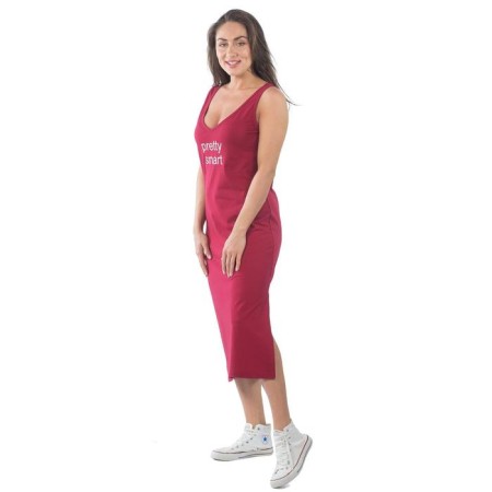 Female dress, size 52, burgundy color-2