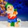 Garden figure "Dwarf with a hare and carrot" 46cm mix