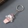 Acryl keychain "Two cats in a glass" 3.9x2.9x0.2 cm