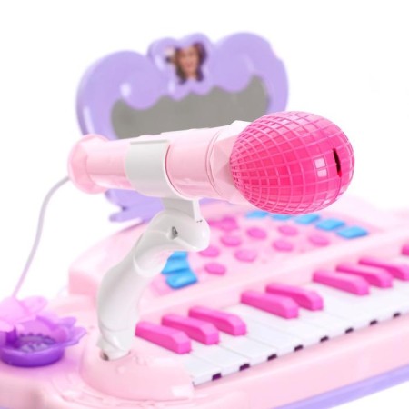 Пианино «Мечта девочки», с USB и MP3 - разъёмами, стульчиком, зеркалом, микрофоном-2