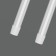 Set of universal cornices 40-65 cm, 2 pcs, white color