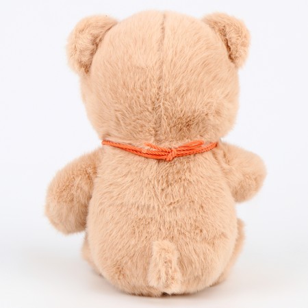 Soft toy "Bear" with a necklace, 20 cm, beige color-2