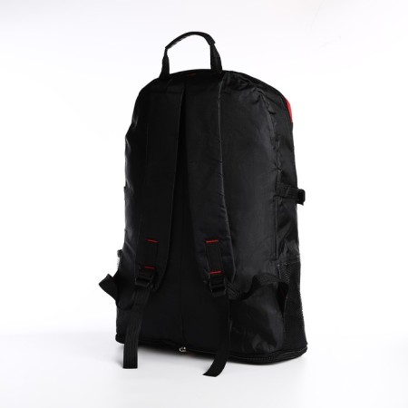 A backpack on a zipper with an increase, 65l, 4 outer pockets, red color-1