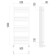 Terminus water heated towel rail "Tuscan" P19, 500x1200 mm, lower connection, chrome