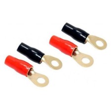 Acoustic terminals of Mystery 4ga Ring Terminals, 2 red, 2 black