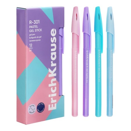 Gel pen Erichkrause R-301 Gel Stick Pastel Node 0.5 mm, blue ink, continuous line length 600 m-9