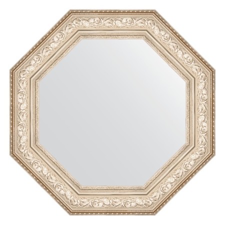 Mirror in the baguette frame, vignette silver 109 mm, 75x75 cm