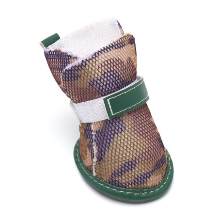 Dog boots "fighter", set 4 pcs, size 1 (sole 4 x 3.2 cm), camouflage-1