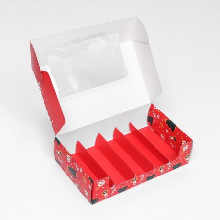 The box is folding, under 5 eclairs “Happy New Year!”, 25.2 x 15 x 6.6 cm-9