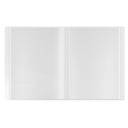 Folder with 20 A4 inserts, 500 μm, calligrata, texture "Sand", white-3
