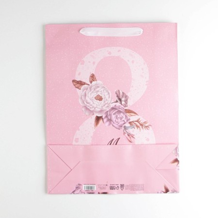 Gift package laminated, packaging, "flowers", l 31 x 40 x 11.5 cm-5