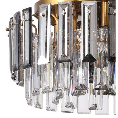 Ceiling chandelier TON 8XE14 40W, size 50x50x24 cm, bronze color-1