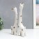 Souvenir Ceramics "White Giraffes with bows and colors" Set 2 pcs 22x4x6 25x5x7 cm