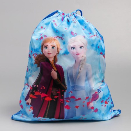 A bag for shoes 420 x 350 mm, cold heart "Anna and Elsa" (soft polyester, density 210d)-4