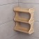 Rattan bathroom shelf, 3-long, 32 × 17 × 41.8 cm, sea sand color