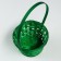 Wicker basket, d17 x 9 x 30 cm, green, bamboo