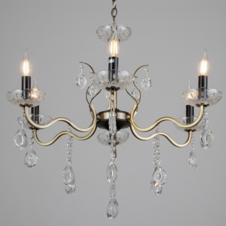 Chandelier A3804/6 ab+bk bronze/black/crystal 6x40W E14 67x56x87cm-2