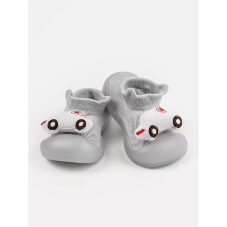 Boots-knees children's FIRST STEP CAR with a breathing sole, size 23, color gray-1