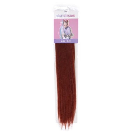 SIM-BRAIDS Kanecalon is monophonic, corrugated, 65 cm, 90 gr, dark red color (#350)-2