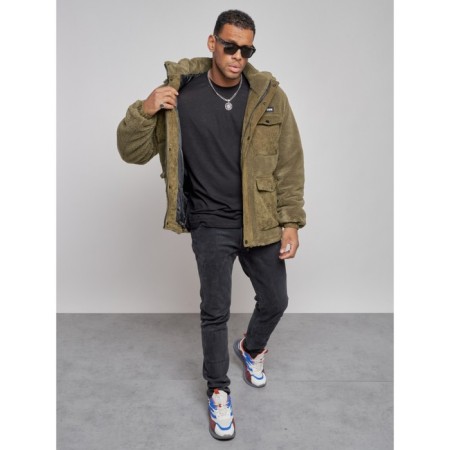 Plush jacket men's, size 52, khaki color-8