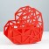 Kashpo wooden "Heart" 20x10x20 cm red