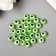Beads for creativity plastic "Eye from the evil eye - green" set 30 pcs 0.7x1x1 cm