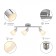 Lamp wall-flowing spot Rivoli Keila 3kh14, 40 watts rotary