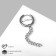 Piercing in the ear "Chain", l = 5 cm, silver color