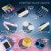 Sewing set, 43 items, in two -tier boxing, 15.5 × 6 cm, color mix