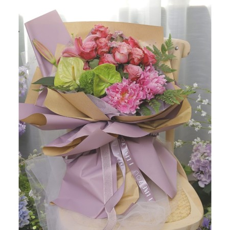 Paper packaging craft, bilateral, pink+lilac, 0.72 x 10 m, 50 g/m²-4