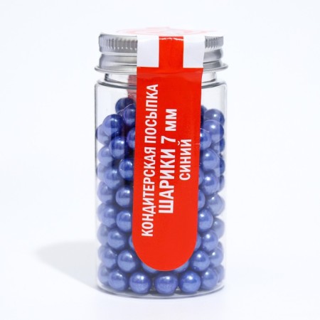 Confectionery sprinkling balls 7 mm, blue, 50 g-1