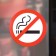 Sticker sign “Smoking is prohibited”, 10 × 10 cm, red color