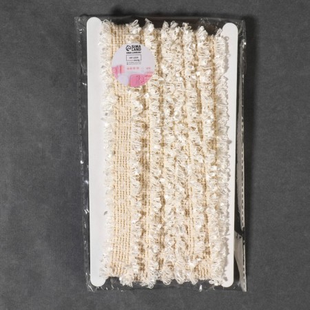 Decorative braid “Twydal”, bilateral, 30 mm, 5 ± 0.5 m, beige color-2
