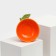 Ceramic "Orange" plate, deep, orange, 14 cm, 1 variety, Iran