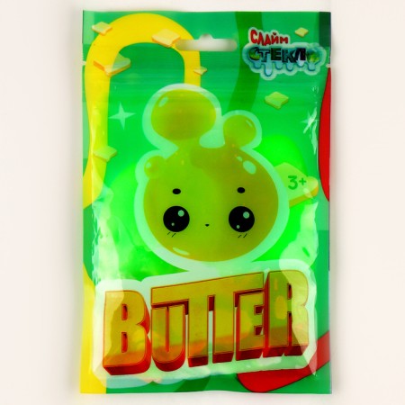 Slime "Glass", Butter series in Doy-pack, green, 75 g