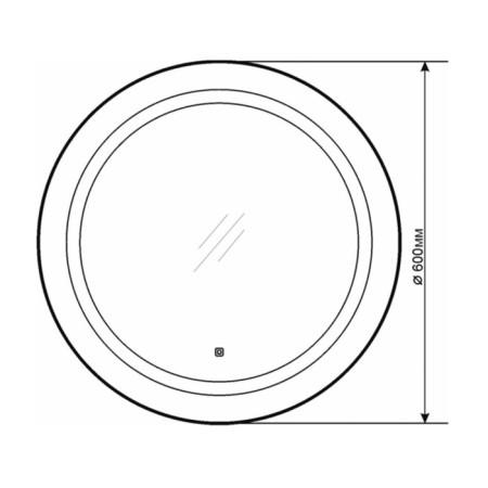 Comforty Mirror Circle 605, LED backing, contactless sensor, 60x60 cm-1