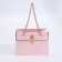 Package for flowers, handle chain, "pink", with gold embossing, 15 x 10.5 x 10 cm