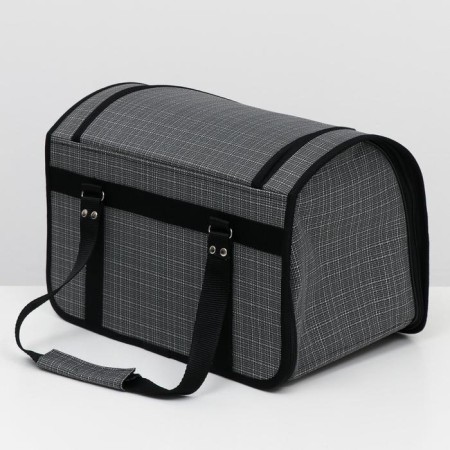 Bag - carrying for animals, with a hatch, 40 x 25 x 27 cm, mix of flowers-10