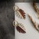 Earrings Assorted Monster Vakanda, white-brown color in gold