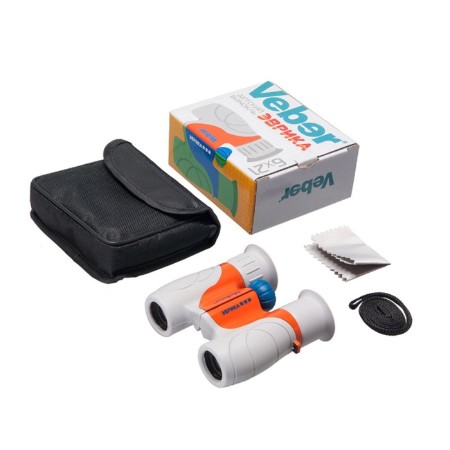 Children's binoculars VEBER EURIKA, 6 × 21, G / O, Color gray / Orange-4