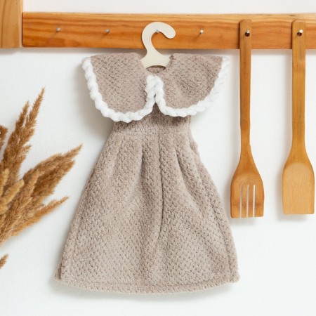 Ethel Kitchen towel "Dress" 25*32 cm, col. beige, microfiber 100% p/e