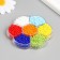 Glass beads 12/0 in the flower "paints" color gloss 7 colors x 8 g 8.2x8.2x2 cm