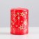 Candle - cylinder with patterns "Stars", 5.6x8 cm, red with gold