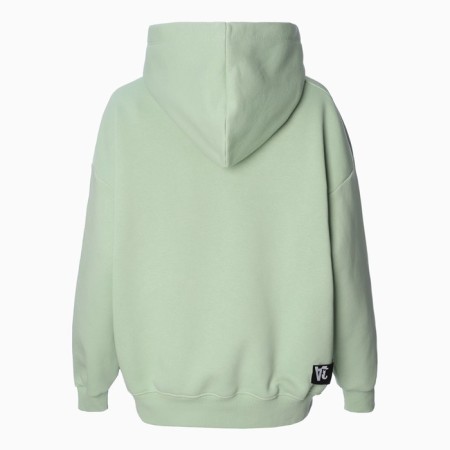 Women's sweatshirt was laid down, the color of the light green, size 44 (s)-10