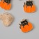 Decor for creativity metal, enamel "Black cat on pumpkin" 2.2x1.9 cm