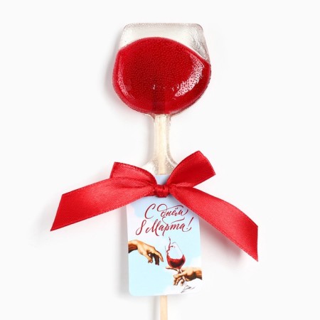 Lollipop Wine on a stick "Happy March 8"