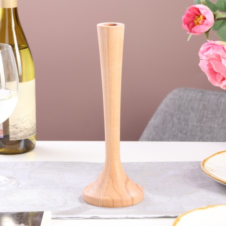 Candlestick, model No. 15, 9 x 25 cm, beech-1