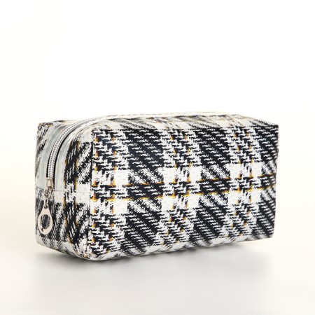 Cosmetic bag with lightning, black color
