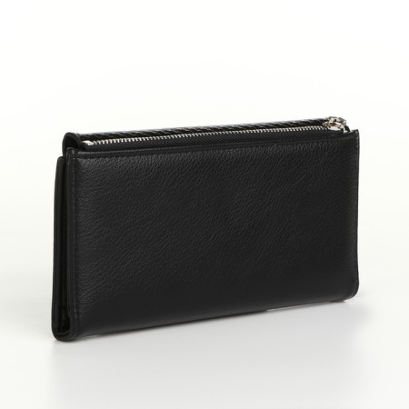 Women's wallet on magnets, black color-1
